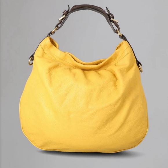 MULBERRY Mitzi Hobo Somerset pebbled leather bag | buttercream yellow - Picture 1 of 8